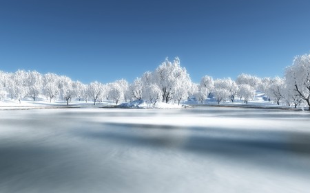 озеро зима снег без смс